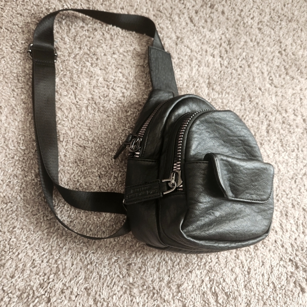 Black Backpack Fanny Pack